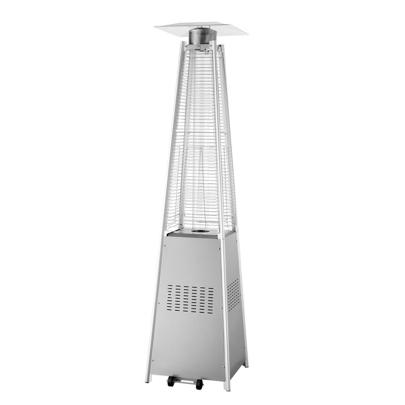 Tall Pyramid Propane Heater &ndash; Outdoor Gas Heater with Wheels for Patio, Terrace, and Garden