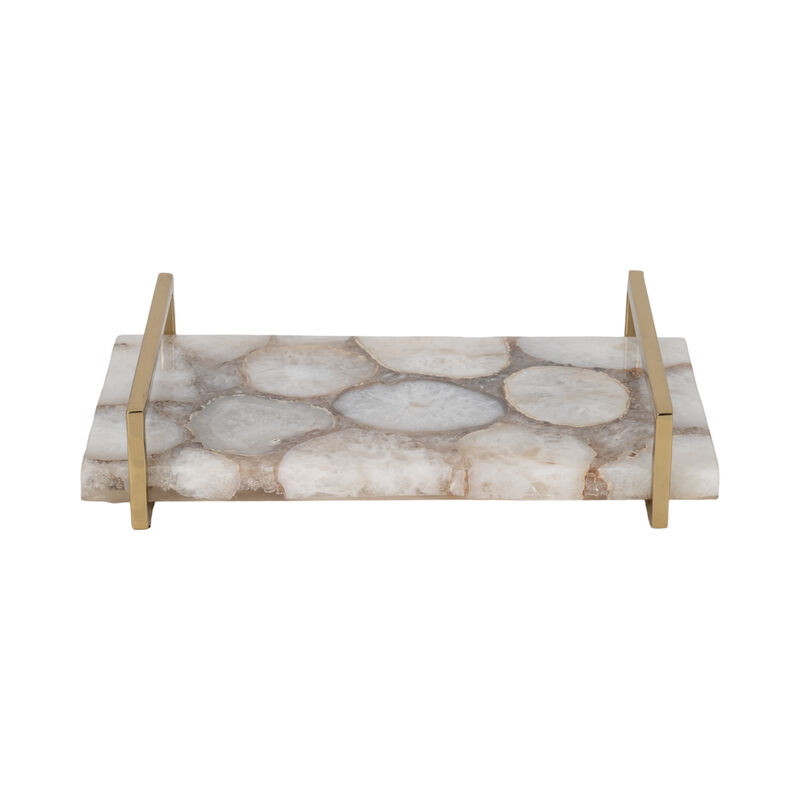 Agate 14" Tray w/ Gold Handles image number 0