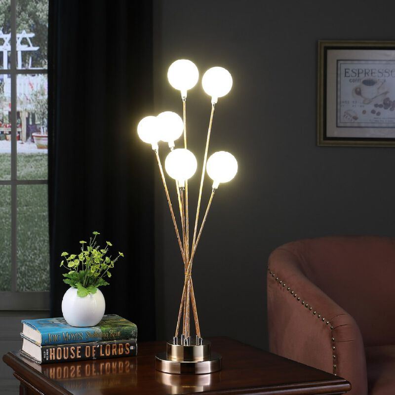 Streamdale 6-Light Acrylic Globe LED Table Lamp