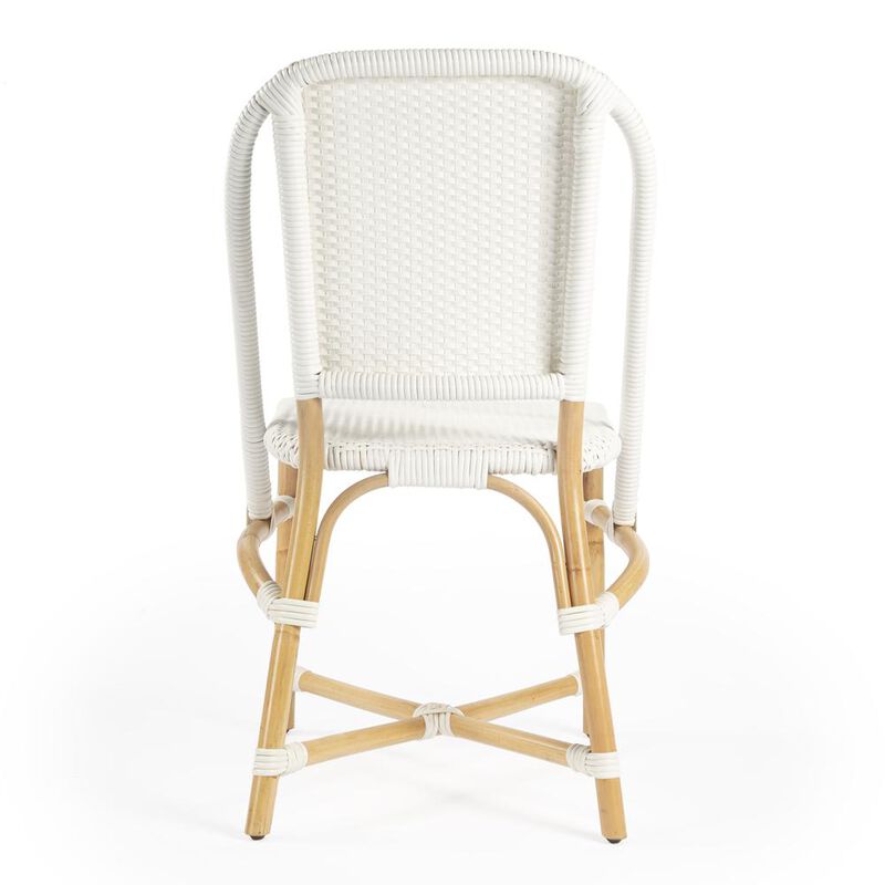 Butler Specialty Tenor & Rattan Side Chair, White