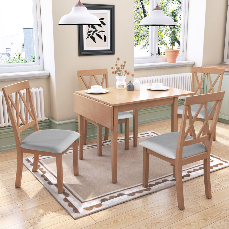 Merax Foldable Dining Table Set for Small Space