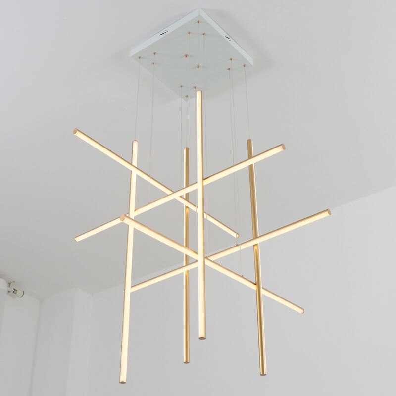 8 - Light Modern Chandelier Long Hanging Pendant for High Ceiling image number 4