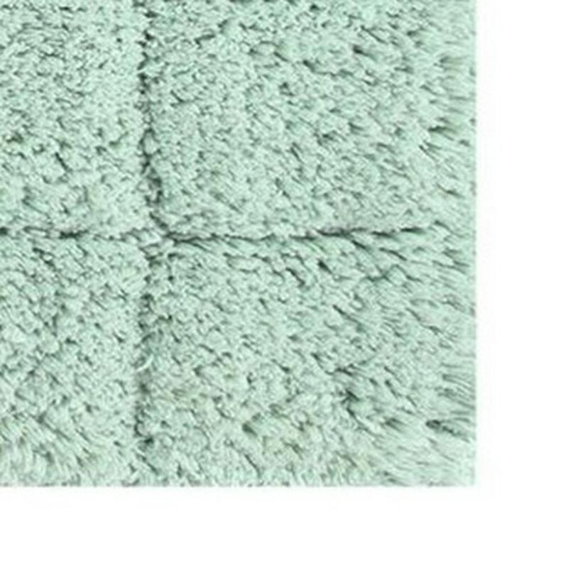 Knightsbridge Summer Tile 220 GSF Non Skid Back Bath Rug 20 x 30 - Aqua