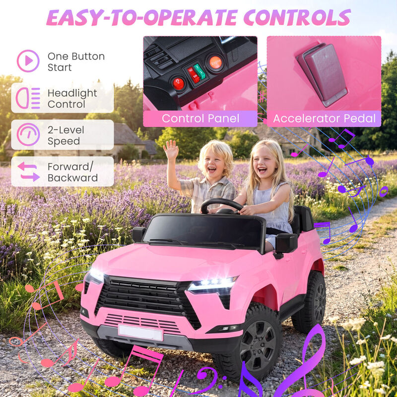 24V 4WD Kids Ride On Vehicle with Remote Control for Yard and Garden Play image number 6