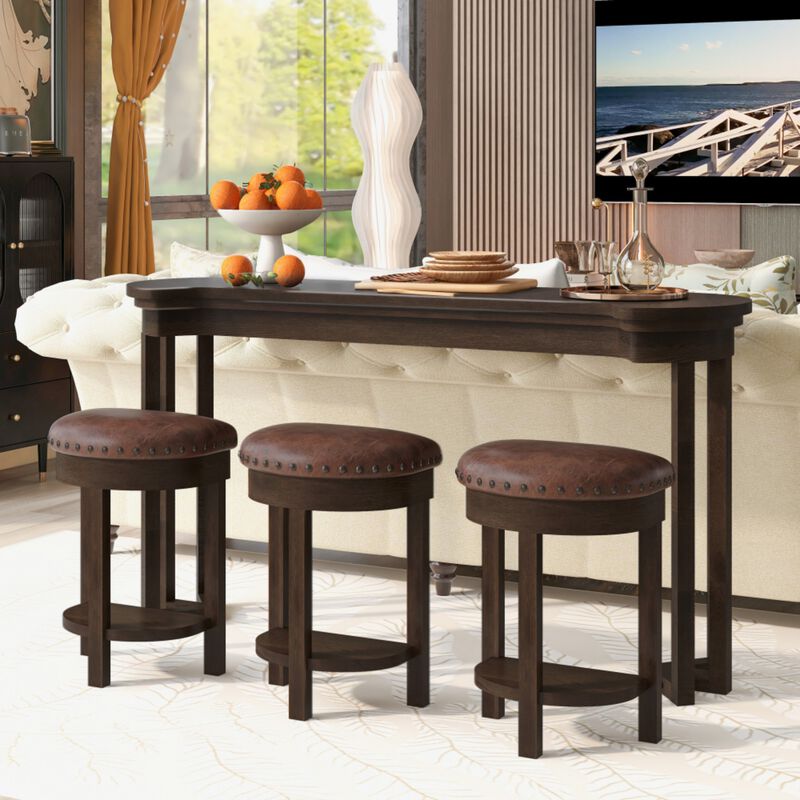 Stulum Farmhouse 4‑Piece Bar Table Set image number 2