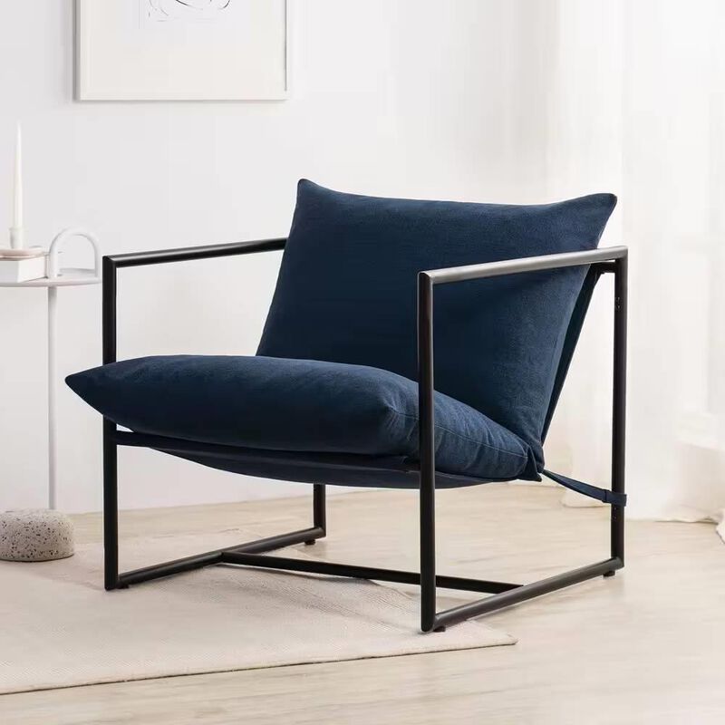 Hivvago Modern Upholstered Accent Chair with Metal Frame