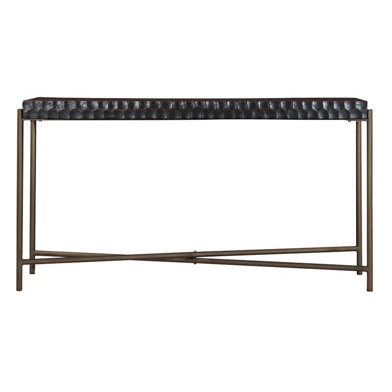 World Interiors Vallarta 58" Console Table in Two Tone image number 4