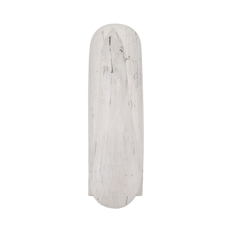 Wood, 15" Tail Up Whale, White image number 3