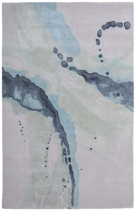 HomeRoots Abstract Hand Tufted Area Rug