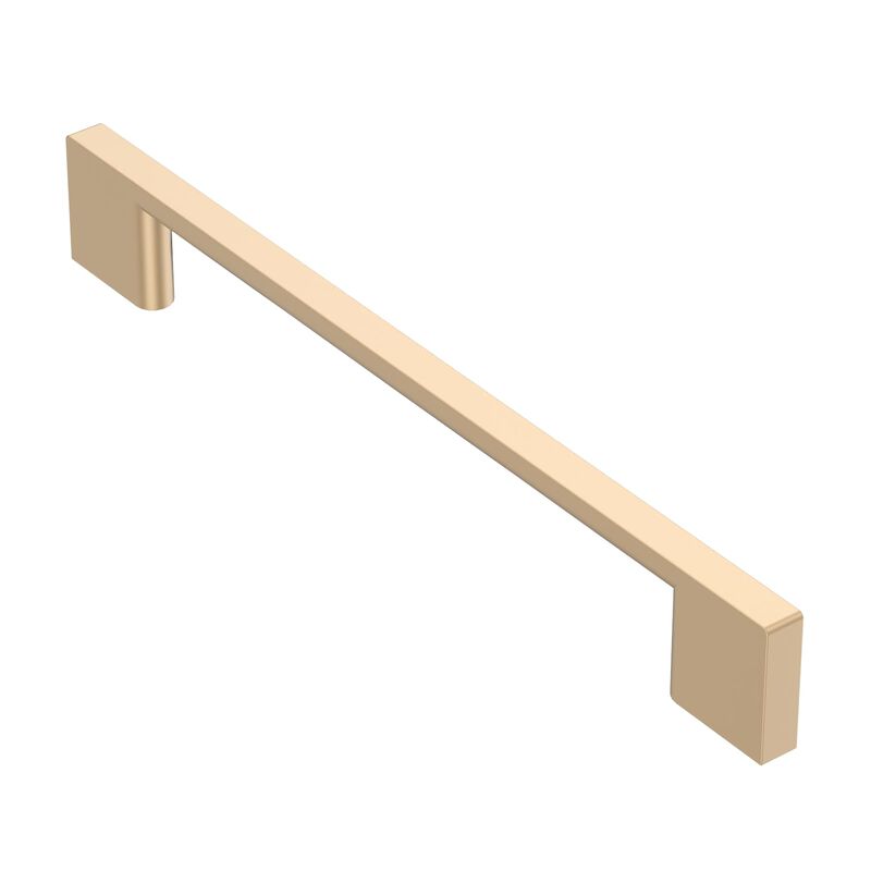 Alzassbg 5 Pack Champagne Copper Cabinet Pulls, 6.3 Inch(160mm) Hole Centers Rectangle Cabinet Handles Kitchen Pulls for Drawers