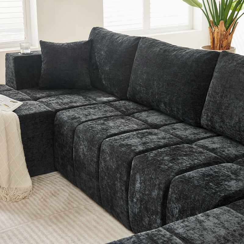 Gralte U-Shaped Chenille Sectional Sofa image number 5