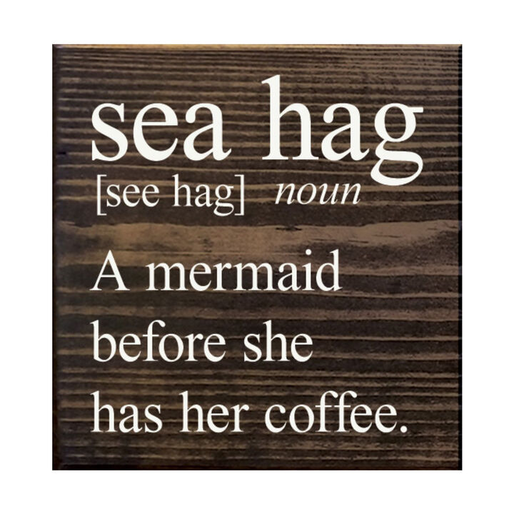 Funny Ocean Theme Wooden Wall Decor Sign for Mermaid Lovers