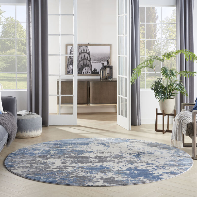 Rustic Textures RUS08 Gray/Blue 7'10" x 10'6" Rug image number 6