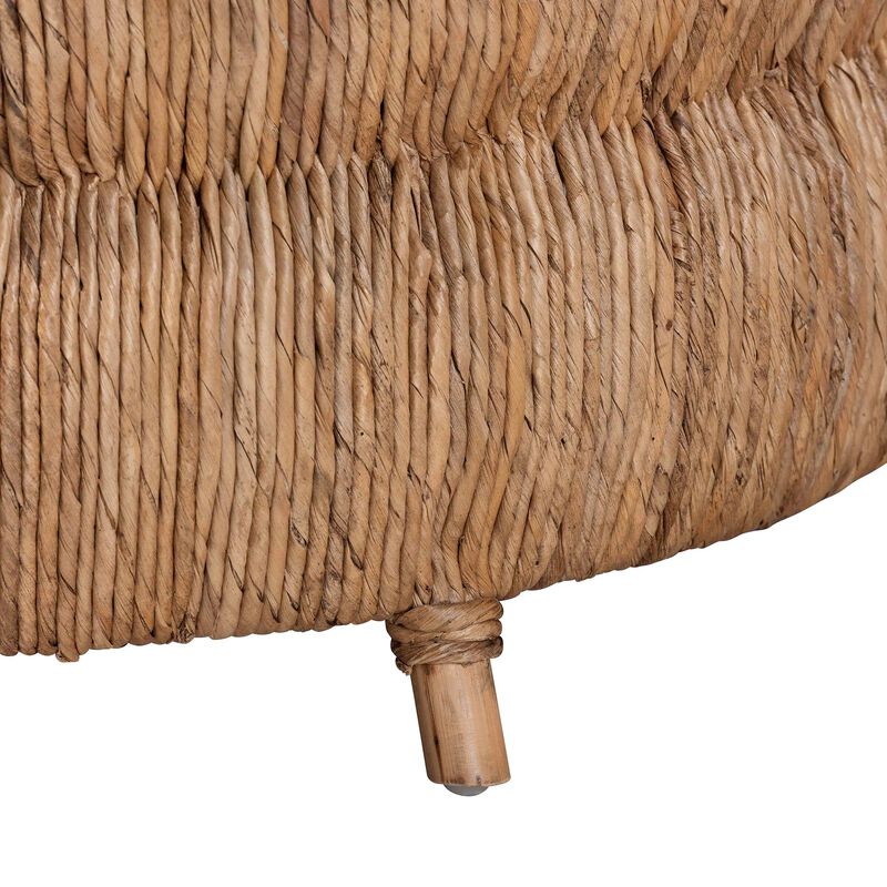 bali & pari Roma Rattan and Seagrass Coffee Table - Low Profile Boho Accent Table with Textured Design and Natural Finish, Handcrafted Rattan Centerpiece for Living Room or Lounge image number 2