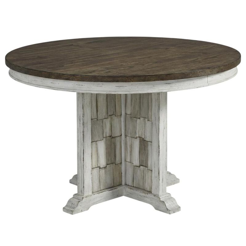 Liberty Furniture River Place 5 Piece Pedestal Table Set in Pine Solids & Veneers image number 0