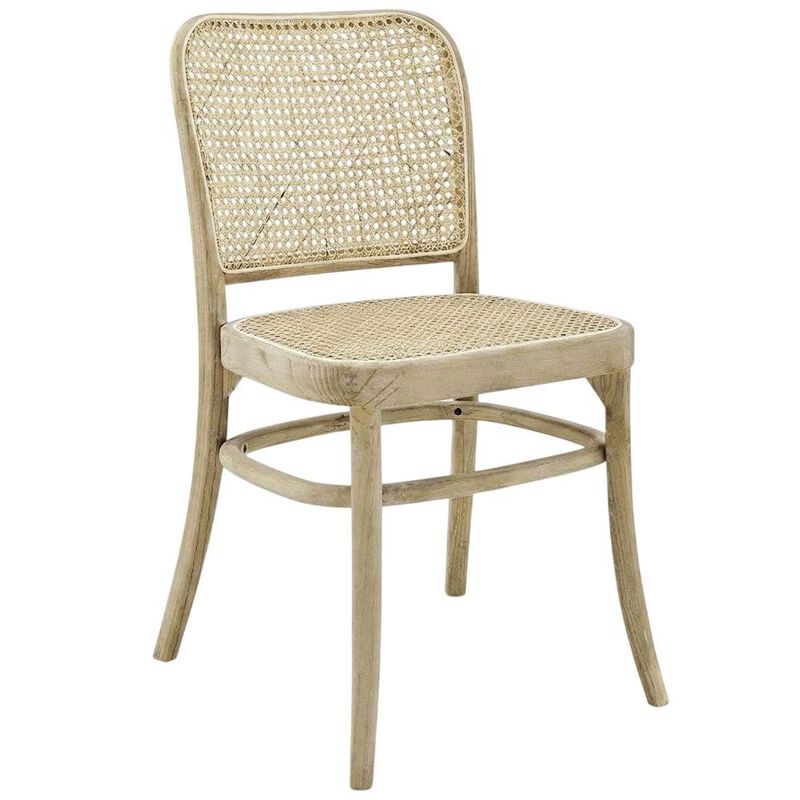 Wood Dining Side Chair with Ladder Back for Kitchen and Dining Room, Gray image number 1