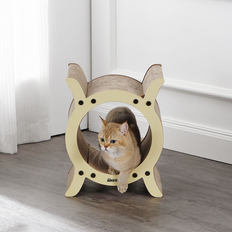 Nyan Modern Cardboard Tunnel Cat Scratcher with Catnip