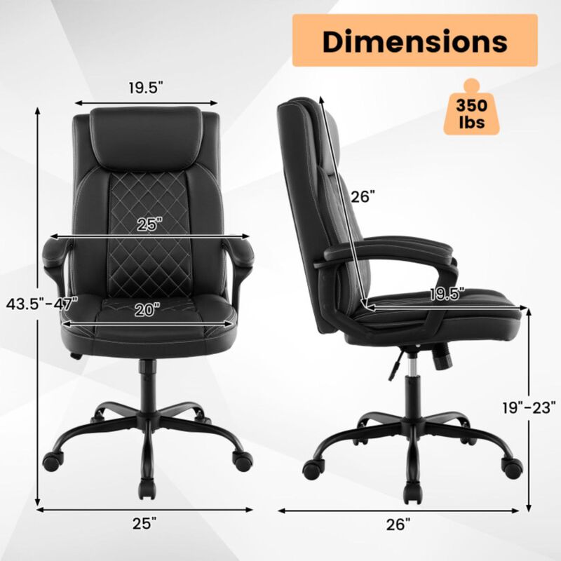 Hivvago Ergonomic High Back Executive Chair with Thick Headrest Cushion