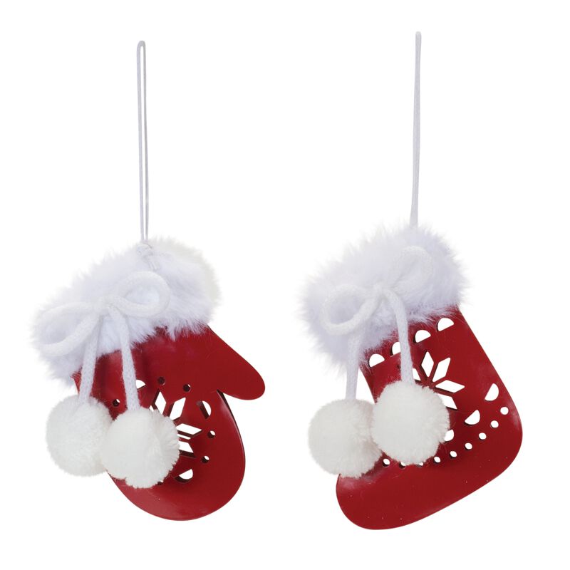 Snowflake Mitten And Stocking Ornament (Set of 12)