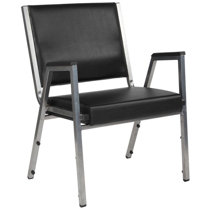 Flash Furniture HERCULES Series 1500 lb. Rated Black Antimicrobial Vinyl Bariatric Medical Reception Arm Chair