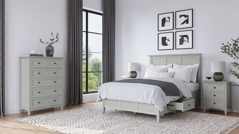 Grace Five Drawer Chest in Elephant Gray