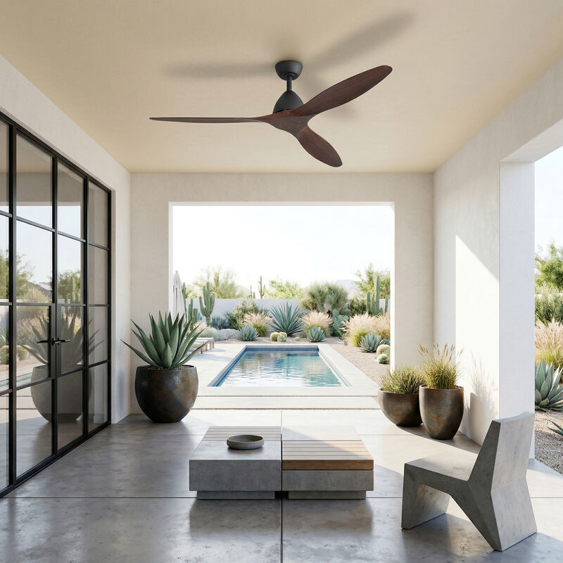 Breezary 56" Ceiling Fan No Light, 3 Blade, 6 Speed, Remote Control image number 8