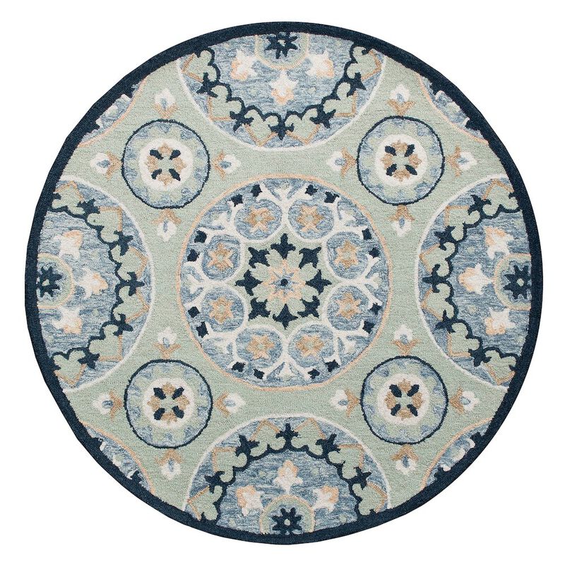 LR Home RugsA Wool Round Rug