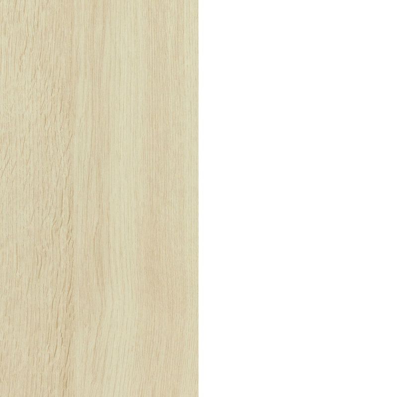 Milestone Computer Desk, Bleached Oak and White