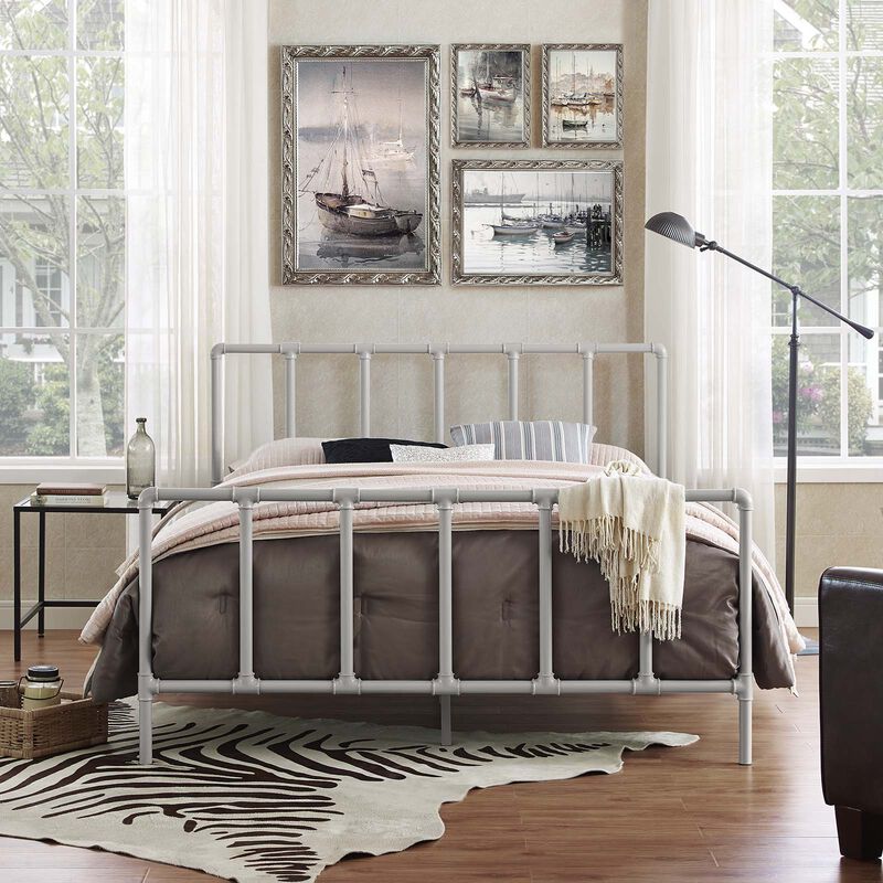 Modway - Dower Queen Stainless Steel Bed image number 1