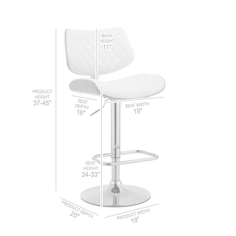 Hivvago 24 Inch Gray And Black Faux Leather And Iron Swivel Low Back Adjustable Height Bar Chair