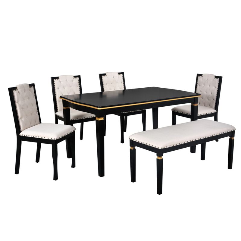 Swebax Classic Modern 6‑Piece Dining Table Set image number 6