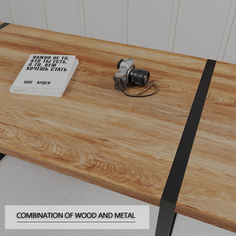 Rectangular MDF Dining Table with 4 Suede Chairs, Kitchen or Dining Room