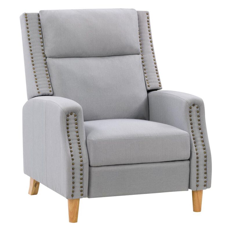 CorLiving Lynwood Recliner Chair with Nail head Trim