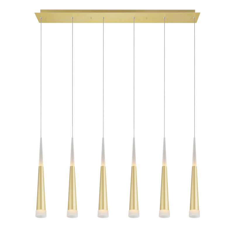 Andes LED Pool Table Light With Satin Gold Finish