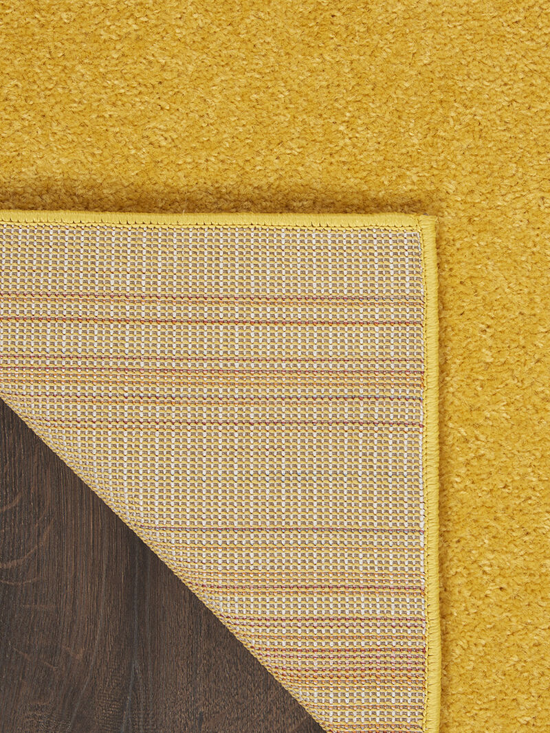 Nourison Essentials NRE01 Yellow 2'2" x 14' Rug image number 2