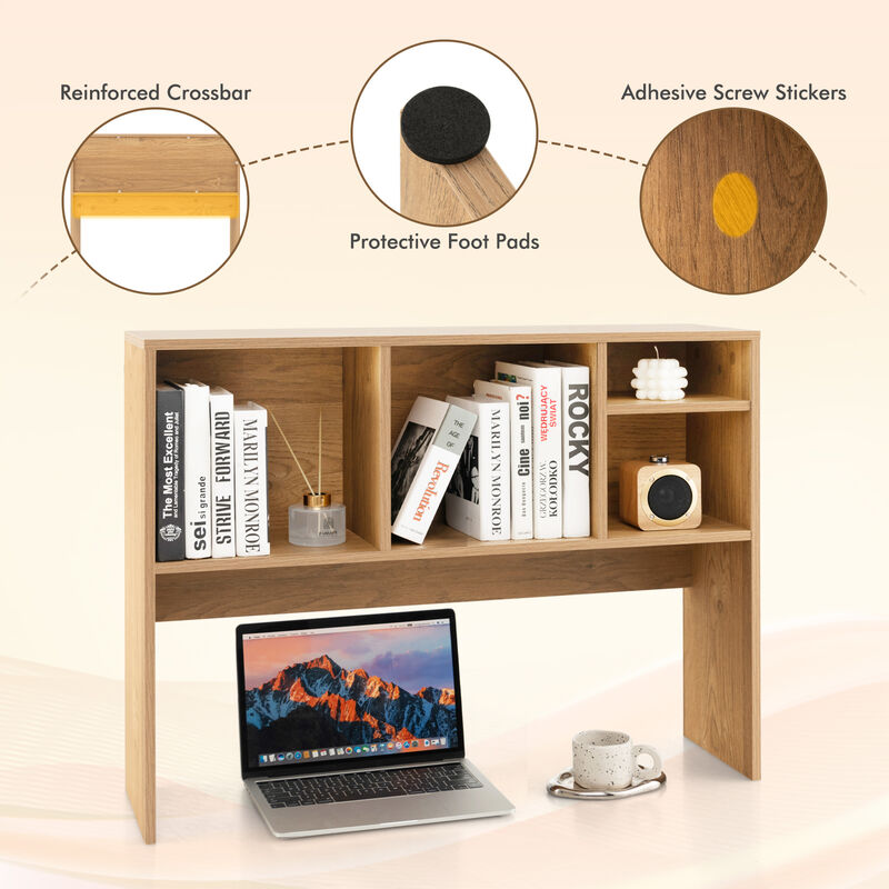 Desk Top Bookcase with 4 Cubby Compartments and Open Back Design image number 8
