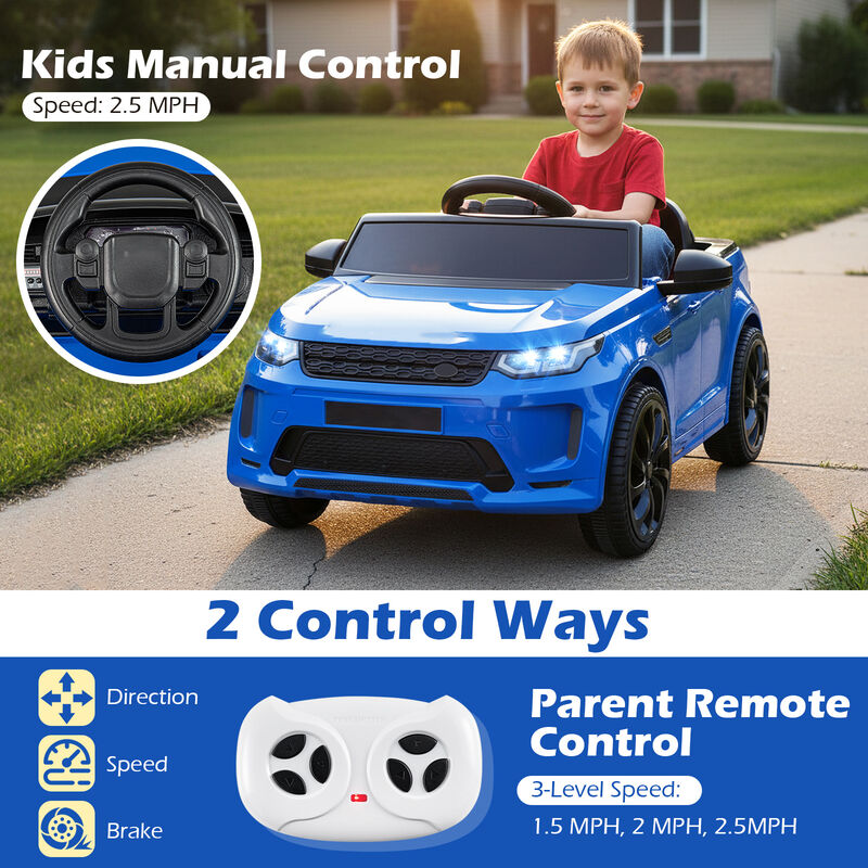 12V Kids Ride On Car with Remote Control, LED Lights, Music and Safety Belt image number 4