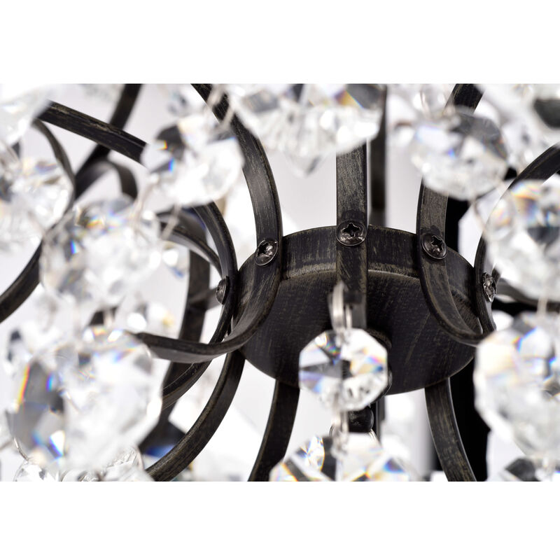 Eleanor Antique Black 3-light Crystal Chandelier - Antique Black image number 7