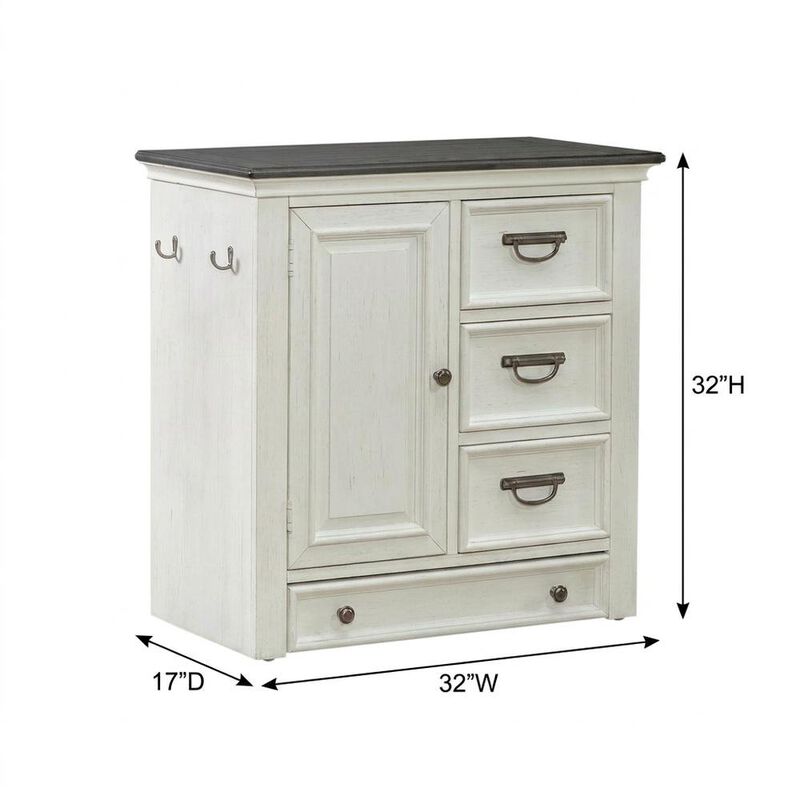 Liberty Furniture Cottage Pine Dog Feeding Station Cabinet with Pet Food Storage Drawers image number 3