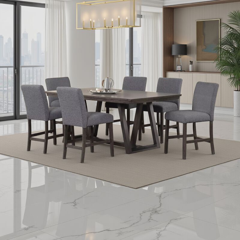 Ghy Dining Table, Brown Solid Acacia Wood, Rectangular 80 Inch Top - Benzara