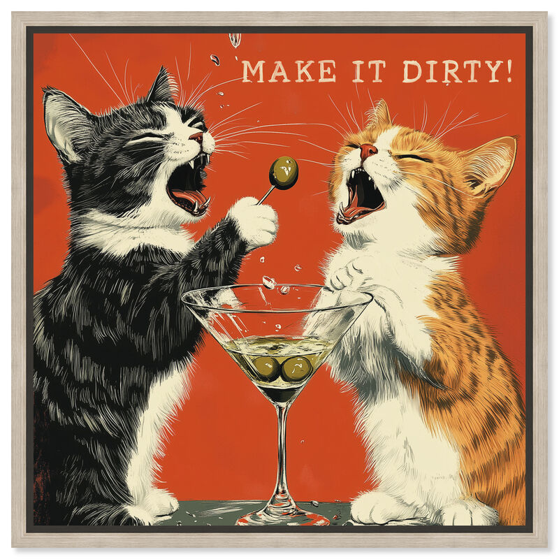 Make It Dirty Animals Canvas Print by Art Remedy image number 0