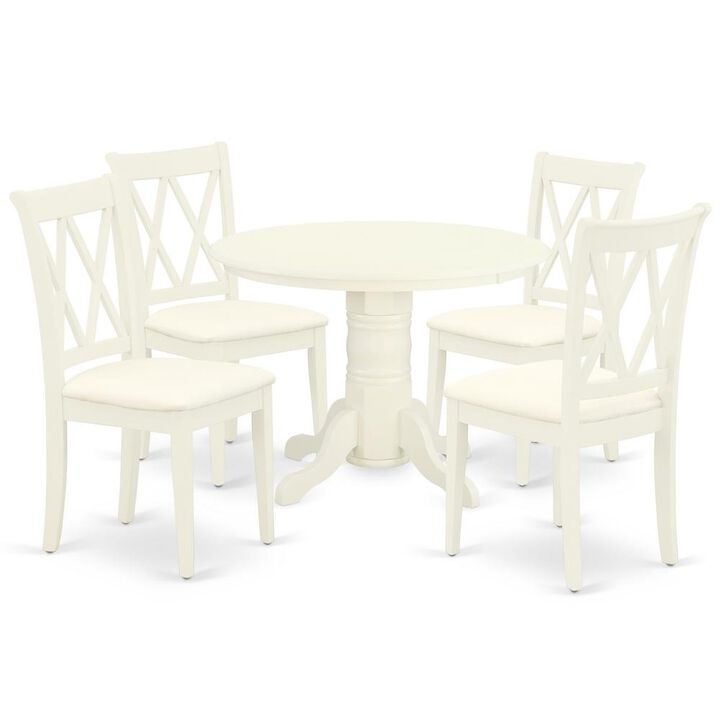 Dining Room Set Linen White, SHCL5-WHI-C