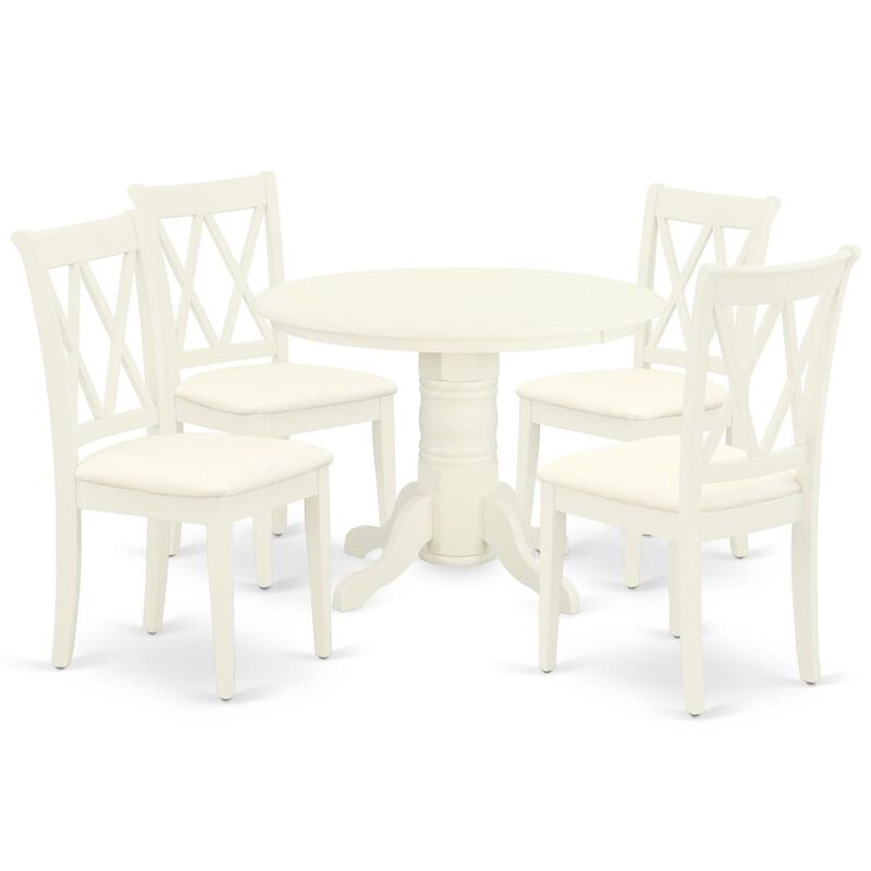 Dining Room Set Linen White, SHCL5-WHI-C
