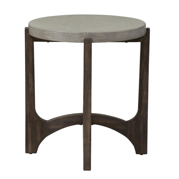 Liberty Furniture Cascade End Table in Wirebrush Rustic Brown