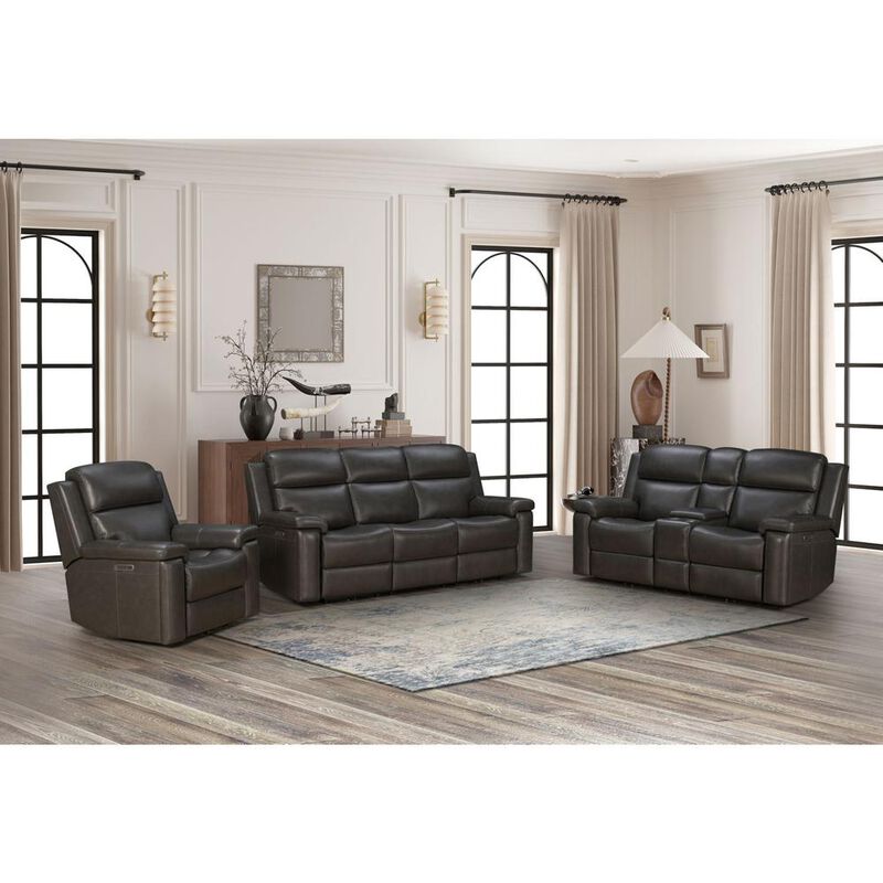 Barcalounger Reclining Console Loveseat w/Power Head Rests, Power Lumbar, Heat & Massage