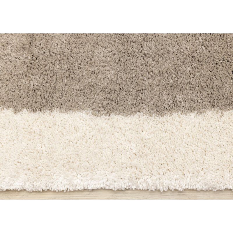 Novelle Home Madison Cream Brown Grey Soft Stones Shag Rug, 5'3 X 7'7 image number 2