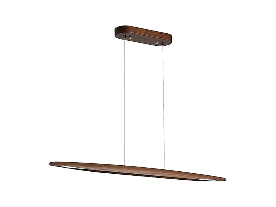 Wood Linear Pendant Hanging Light Fixture Minimalist Chandelier Kitchen Island