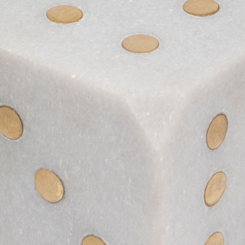 Marble, 4" Dice, White image number 2