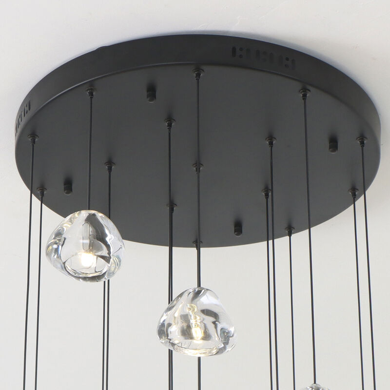 118" Long Chandelier Large Hanging  Crystal Lighting for Stairs High Ceiling image number 7