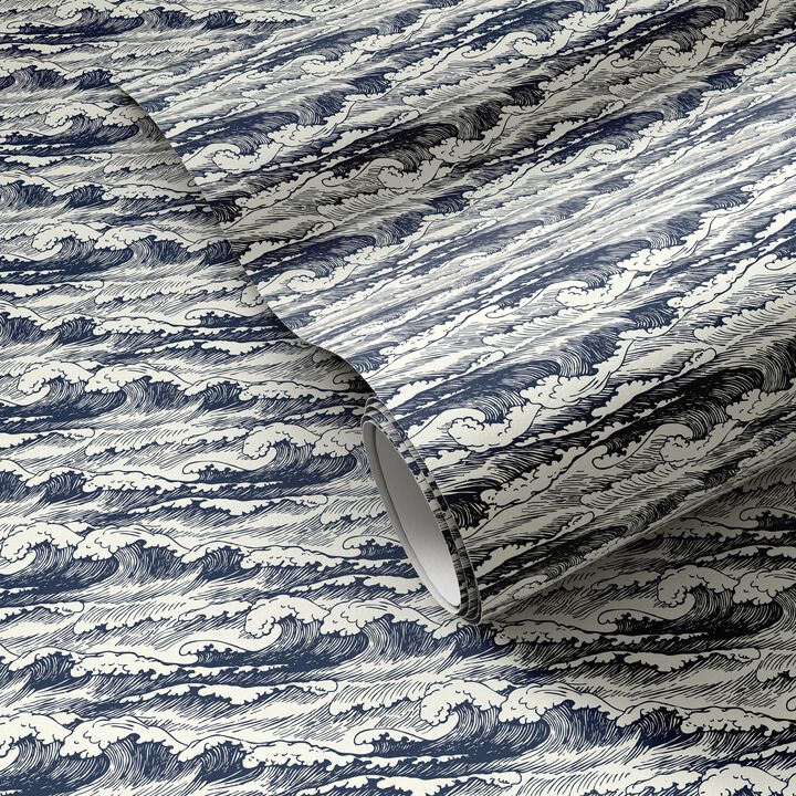 Wavebreak Wallpaper by Getty Images - Wavebreak Navy II